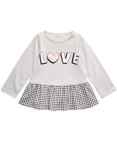 First Impressions Toddler Girls Love Peplum Top Created For Macy S