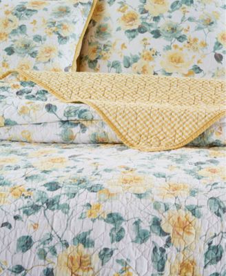 Martha Stewart Collection CLOSEOUT! Garden Floral Quilts, Created For Macy's