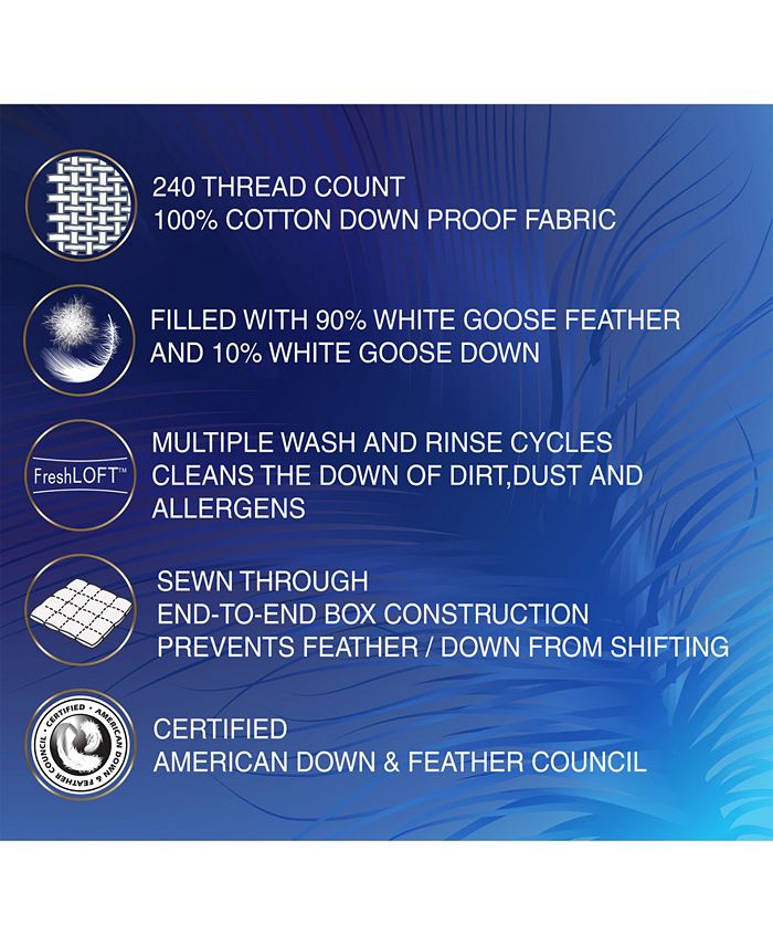 Royal Luxe White Goose Feather & Down 240 Thread Count Comforter, Twin