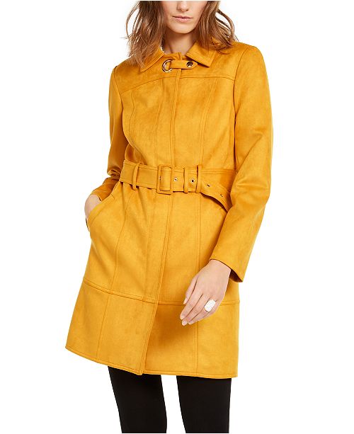 INC International Concepts I.N.C. FauxSuede Trench Coat, Created For Macy's & Reviews Coats