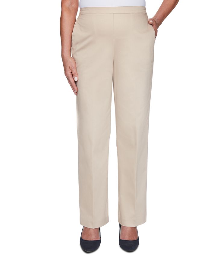 Alfred Dunner Cottage Charm Sateen Pull-On Pants - Macy's
