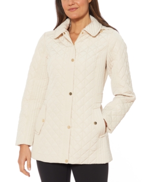 Jones New York Water-Resistant Hooded Quilted Jacket