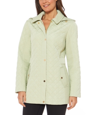Jones New York Water-Resistant Hooded Quilted Jacket