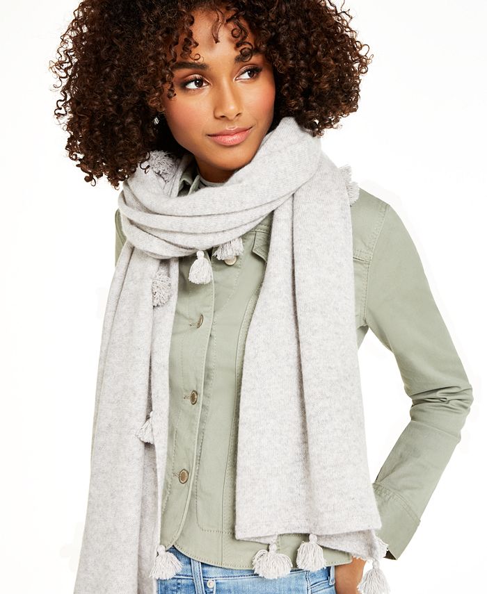 Charter Club Cashmere Tasseled Scarf, Created for Macy's Macy's