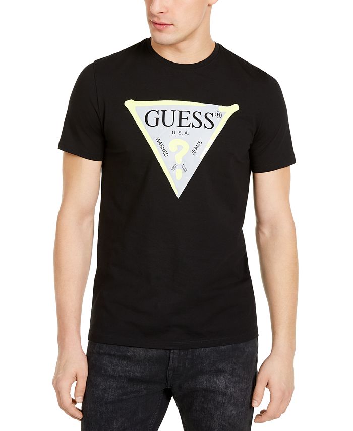 GUESS Men's Metallic Logo T-Shirt - Macy's