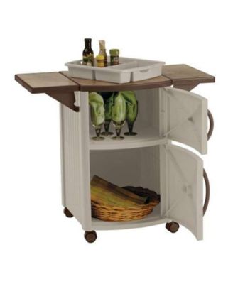 DCP2000 Portable Outdoor Patio Prep Serving Station Table and Cabinet