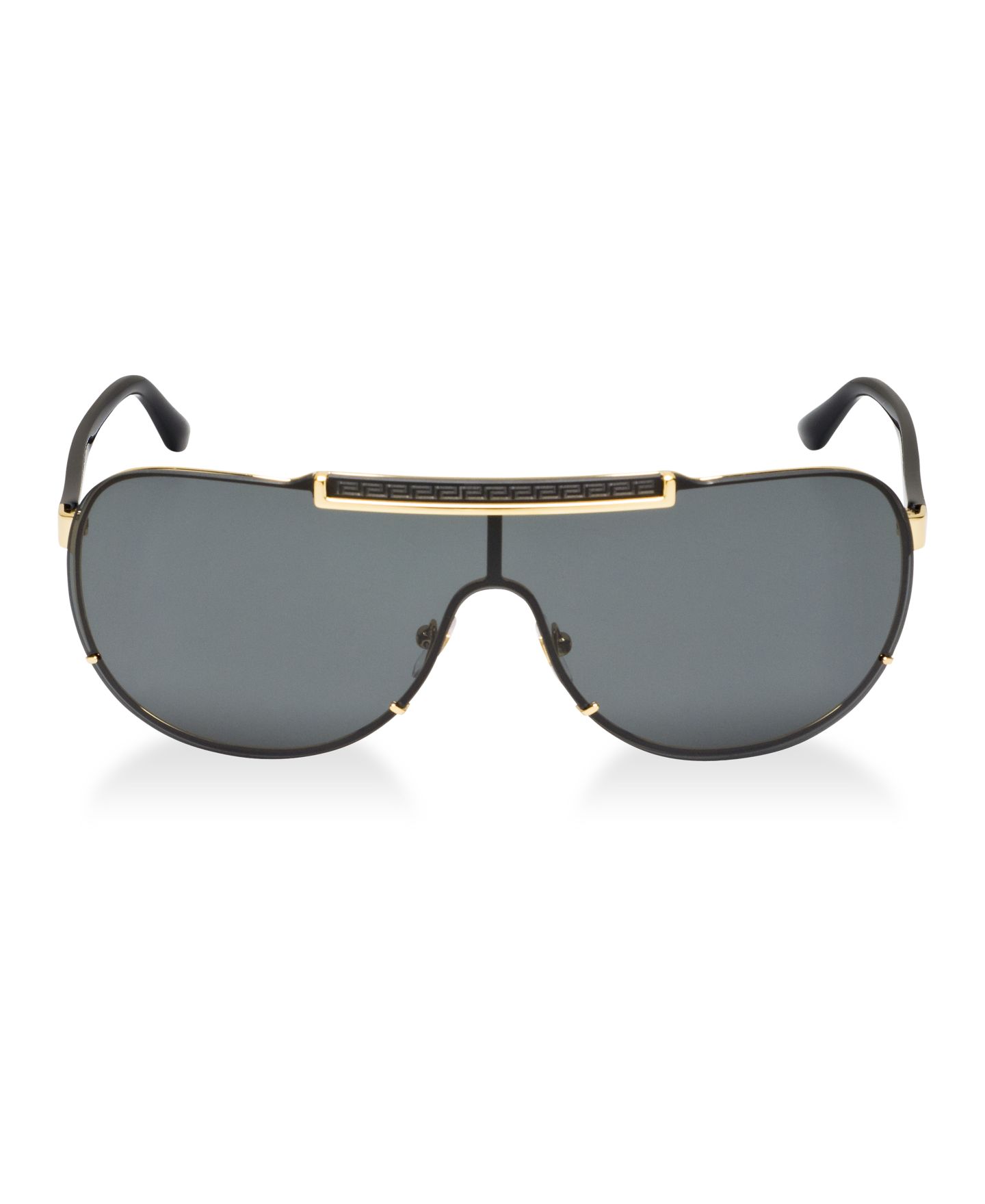 Женские солнцезащитные очки Versace Sunglasses, VE2140, цвет: Золотой / Серый — фото 2