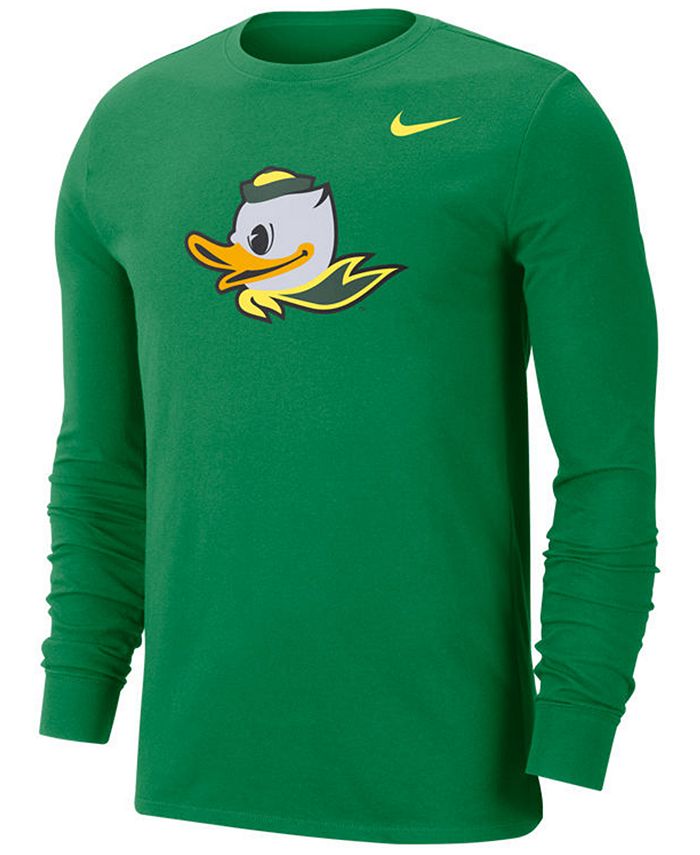 Nike Men's Oregon Ducks Dri-FIT Cotton Logo Long Sleeve T-Shirt - Macy's