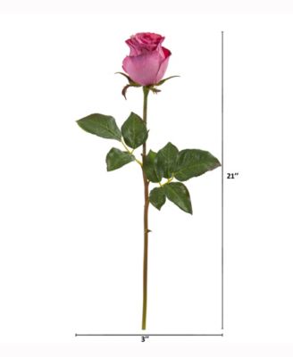 21in. Rose Bud Artificial Flower Set of 6