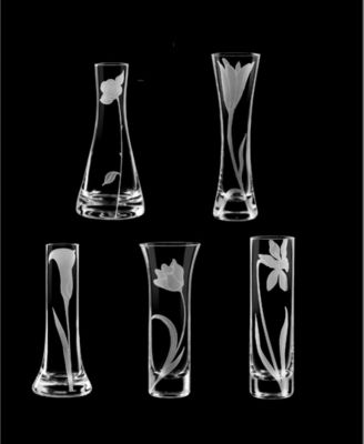 Bouquet Glass Budvases, Set Of 5