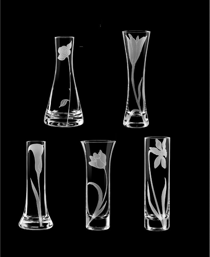 Qualia Glass Bouquet Glass Budvases, Set Of 5 Macy's