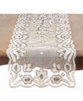 Hand-Beaded Table Runner