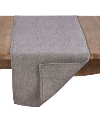 Хлопковая настольная дорожка Saro Lifestyle однотонного серого цвета