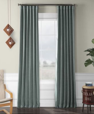 Exclusive Fabrics Furnishings Faux Linen Blackout Curtain 120