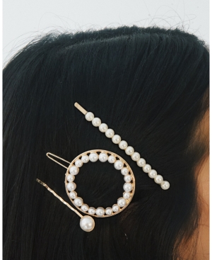 8 OTHER REASONS 3-PC. PEARL HAIR CLIP SET