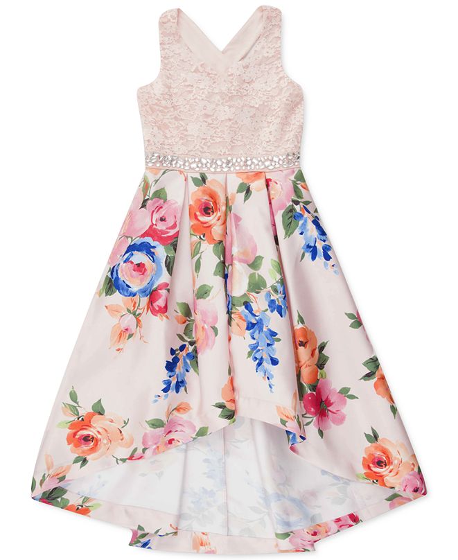 Speechless Big Girls Lace & Floral HighLow Dress & Reviews All Girls' Dresses Kids Macy's