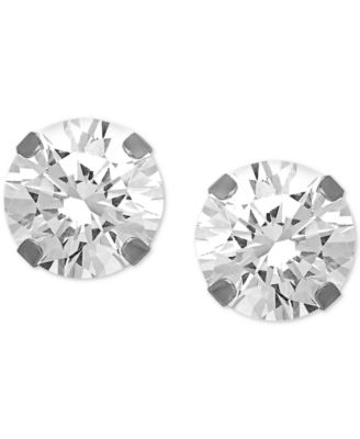 And Now This - Cubic Zirconia Stud Earrings