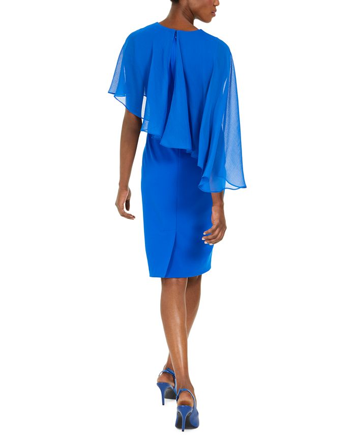 calvin klein chiffon capelet sheath dress calvin klein plus size capelet sheath dress 2026 Cheap Sale