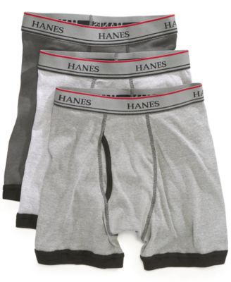 Hanes - Kids Underwear, Boys or Little Boys 3-Pack Contrast-Hem Boxer Briefs
