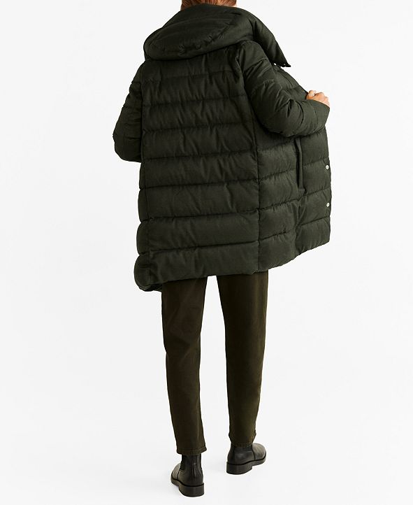 mango oversized quilted coat