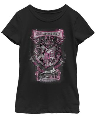 Fifth Sun Harry Potter Big Girl's The Goblet of Fire Triwizard Tournament Hogwarts Logo Short Sleeve T-Shirt