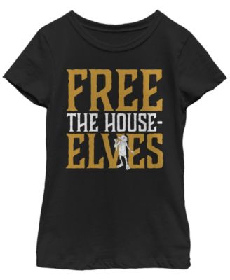 Fifth Sun Harry Potter Big Girl's Deathly Hallows Free the House Elves Short Sleeve T-Shirt