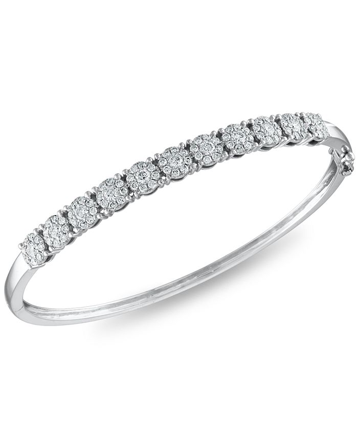 Macy's Diamond 11/2 ct. t.w. Bangle in 14k White Gold Macy's