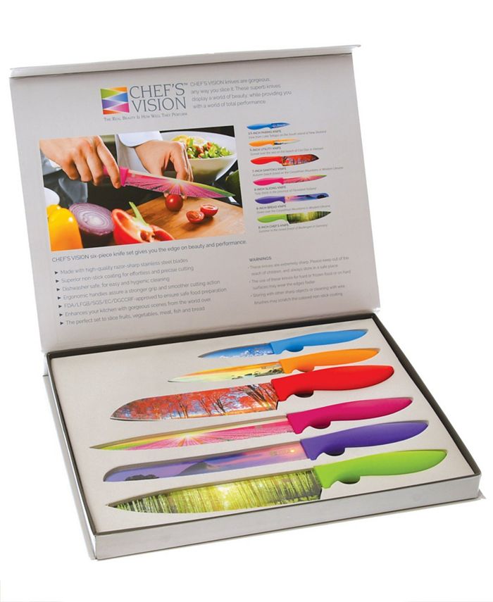 Chef's Vision Landscape Series 6Piece Knife Set Macy's