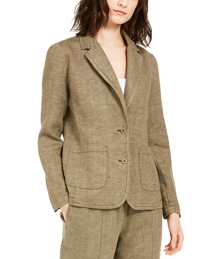 Eileen fisher organic linen blazer on sale