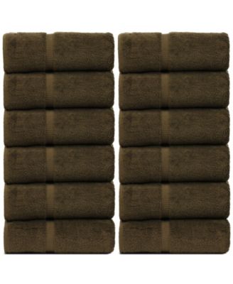 Luxury Hotel Spa Towel Turkish Cotton Wash Cloths, Set of 12