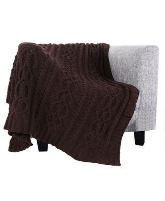 Happycare Textiles Knitted Luxury Chenille Throw, 51" x 67"
