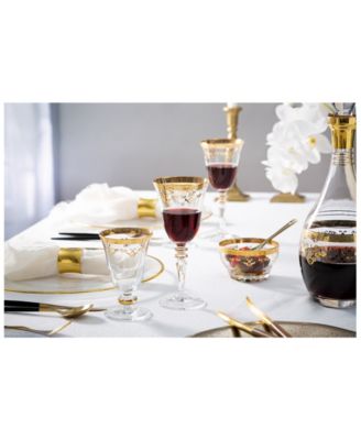 Classic Touch Set of  6 Water Glasses with Rich Design