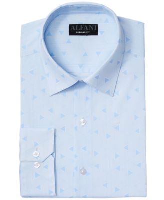 Alfani - Men's Classic/Regular Fit Performance Stretch Triangle Maze Print Dress Shirt