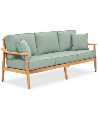 Furniture - Savona Teak 79" Outdoor Sofa with Sunbrella&reg; Cushions