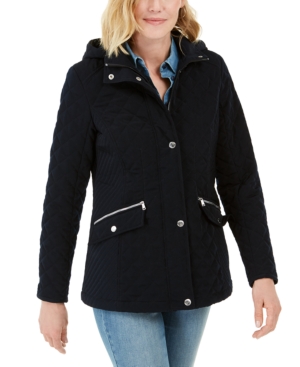 Laundry by Shelli Segal Water-Resistant Hooded Quilted Jacket