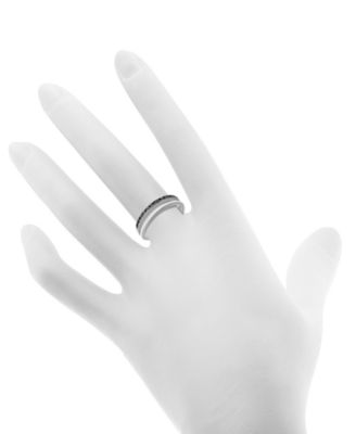 Diamond Split Shank Band (1/10 ct. t.w.) in Sterling Silver