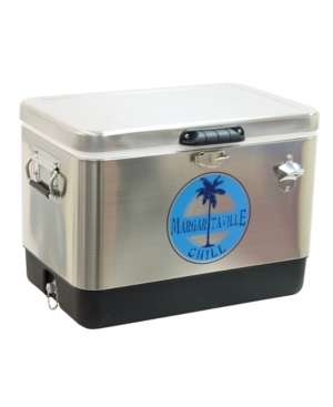 MARGARITAVILLE CHILL PORTABLE STAINLESS STEEL COOLER WITH BOTTLE OPENER - 54 QUART 