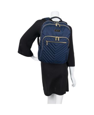 Chelsea Women's Chevron Quilted 15-Inch Laptop & Tablet Fashion Travel Backpack