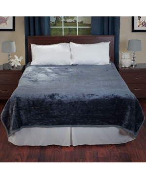 Shop Baldwin Home Solid Soft Heavy Thick Plush Mink Blanket In Gray