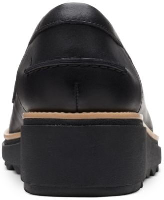 clarks sharon gracie platform loafers