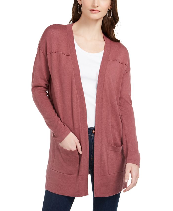 Style & Co Petite Open-Front Drop-Shoulder Cardigan, Created for Macy's ...