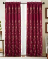 Red Floral Curtains Drapes Macy S