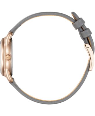 Drive From Eco-Drive Women's Gray Leather Strap Watch 30mm