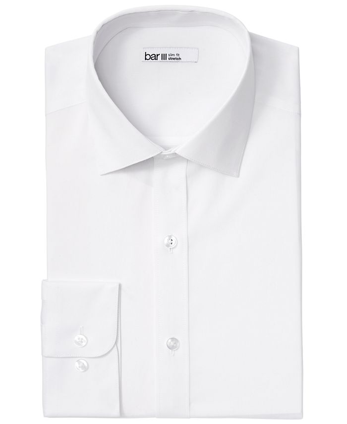 Bar III Men's Organic Cotton Solid Slim Fit Dress Shirt, Created
