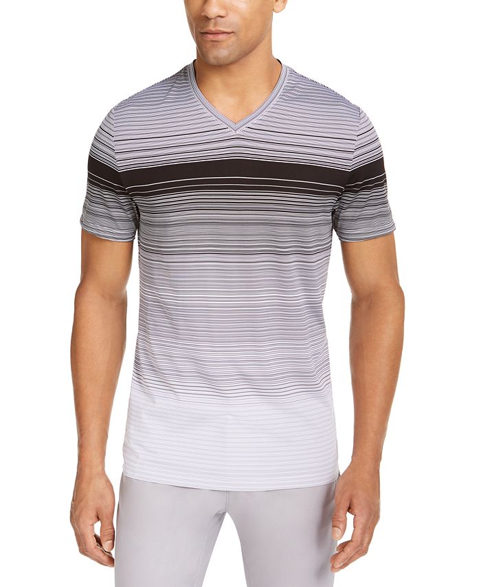 Alfani Men's Ombre Striped V-Neck T-Shirt, Created for Macy's - Macy's