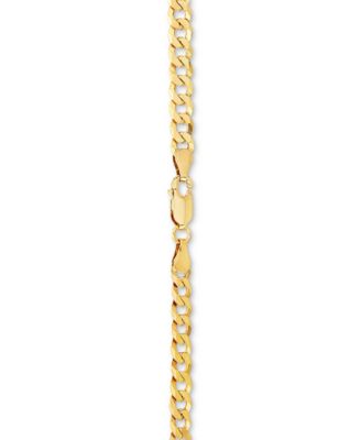 Flat Curb Link 22" Chain Necklace (5mm) in 18k Gold-Plated Sterling Silver or Sterling Silver