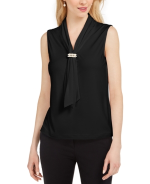 image of Karl Lagerfeld Paris Pearl-Neck Cluster Top