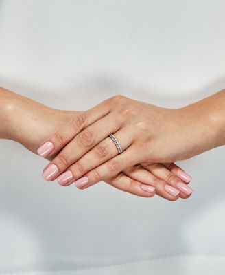 Diamond Split Shank Band (1/4 ct. t.w.) in 14k White Gold