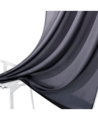 Ombre Darkening Curtains, Curtains for Living Room and Bedroom Black 40" W x 84" L Set of 2 Machine Washable Blackout Curtain