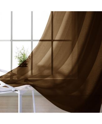 Malibu Linen Look Sheer Grommet Window Panel, 110" x 84"